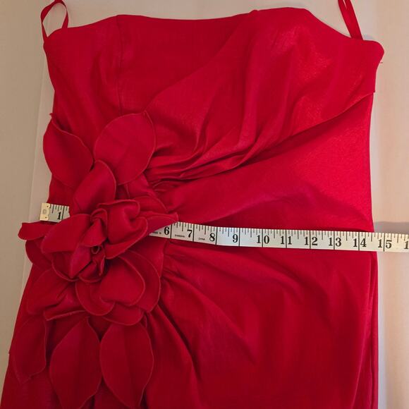 Cache women’s strapless red cocktail mini dress. Size 12. - Picture 8 of 10